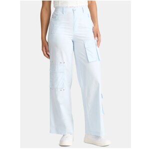 Madden NYC Women’s Poplin Utility Cargo Pants, 32'' Inseam, Size XL